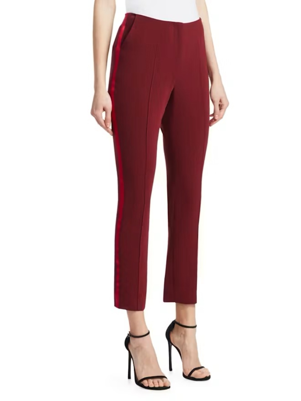 Cinq a Sept | NWT Stripe Lana Pants in Rhubarb/Camilla Red 2